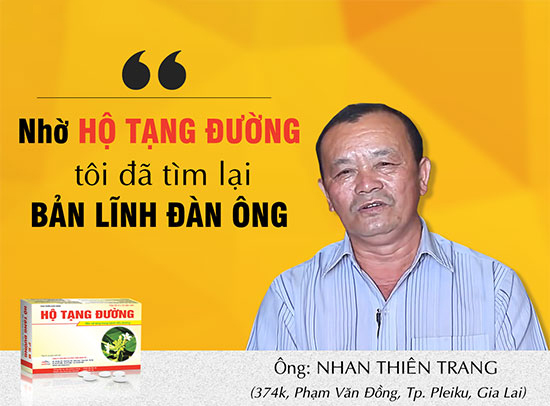 Ông Trang đã lấy lại bản lĩnh đàn ông từng bị mất đi do biến chứng tiểu đường, chỉ sau 3 tháng