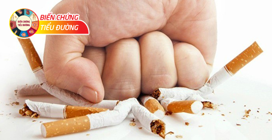 Hãy hạn chế tối đa hoặc ngưng hút thuốc để phòng tránh biến chứng tiểu đường
