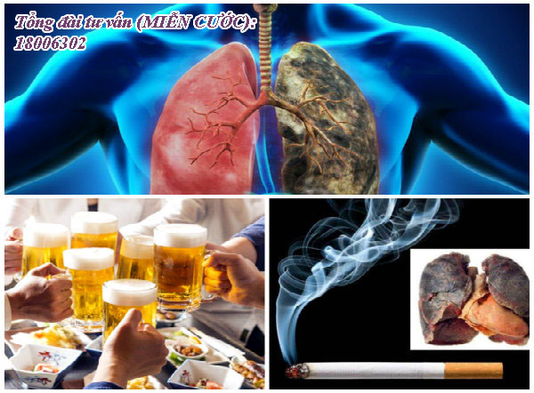 Người mắc u phổi phải bỏ thói quen hút thuốc và uống rượu bia