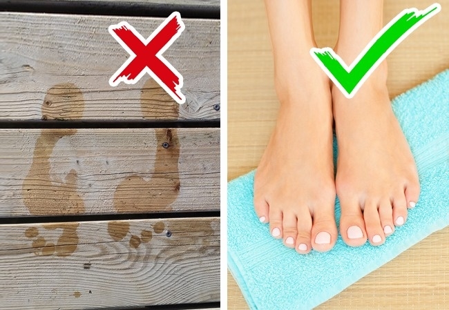 Hãy giữ chân luôn khô ráo để tránh vi khuẩn xâm nhập gây bệnh