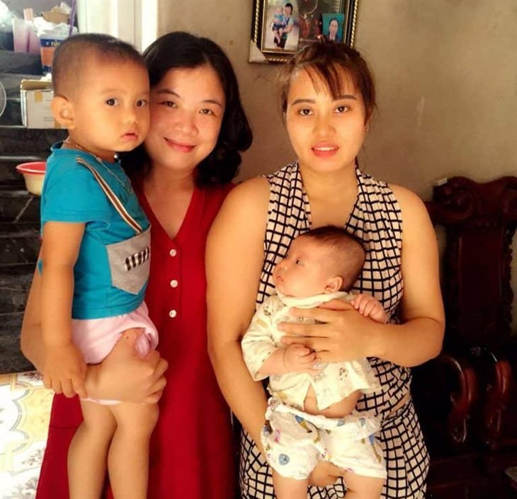 Chị Hương đã có được 2 cậu con trai kháu khỉnh