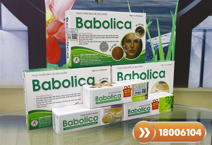 Bộ sản phẩm Babolica bổ sung silica từ lá tre giúp cải thiện nám da tay hiệu quả