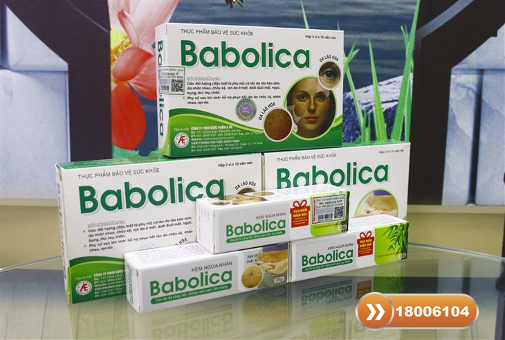 Babolica giúp cải thiện vùng da chảy xệ dưới mắt từ cả bên trong và bên ngoài