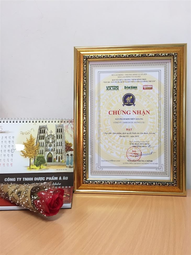 Giải thưởng Kim Miễn Khang nhận năm 2019