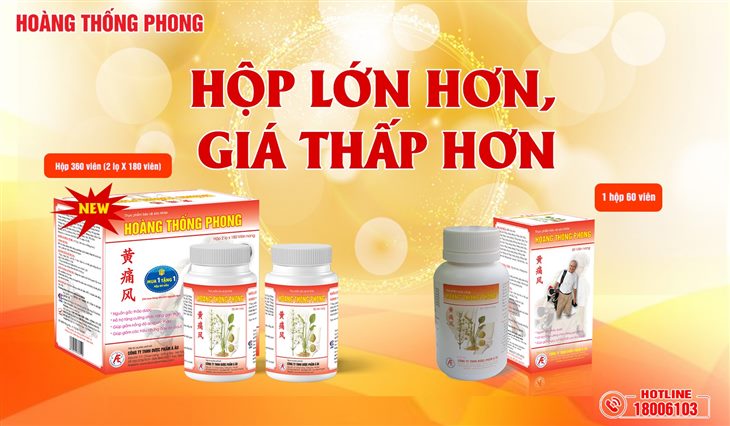 Hoàng Thống Phong giúp cải thiện đau gút ở cổ chân an toàn, hiệu quả