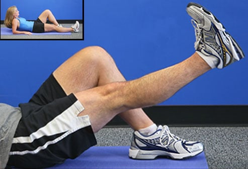 Bài tập nâng chân thẳng giúp tăng cường sức mạnh khớp gối và cơ bắp chân