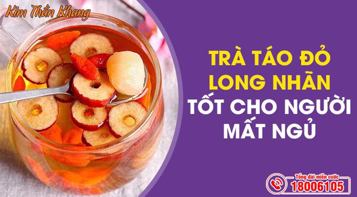 Trà táo đỏ long nhãn rất tốt cho người bị mất ngủ