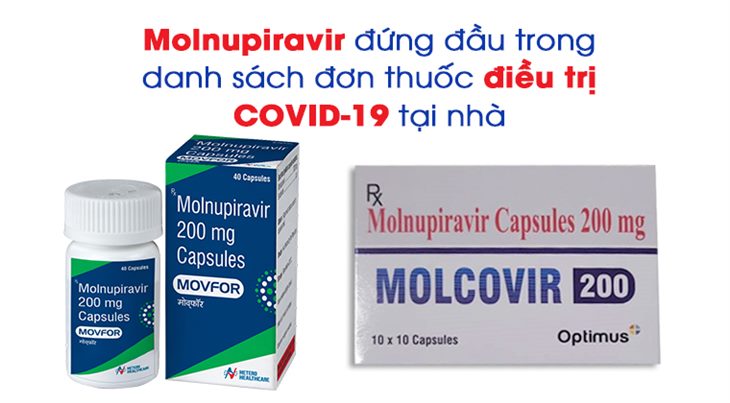 Molnupiravir đứng đầu trong danh sách đơn thuốc điều trị Covid-19 tại nhà