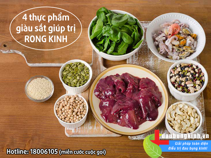 4 thực phẩm giàu sắt giúp trị RONG KINH bạn nhất định phải biết