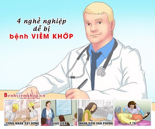 Điểm danh 4 nghề nghiệp dễ bị bệnh viêm khớp