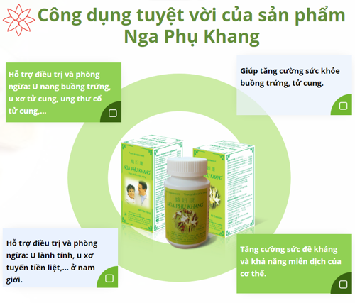  Nga Phụ Khang – Hỗ trợ điều trị u xơ tử cung, u nang buồng trứng