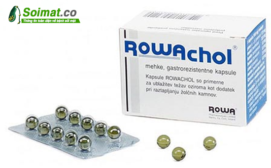 Thuốc sỏi mật Rowachol thường được sử dụng cùng với acid chenodeoxycholic