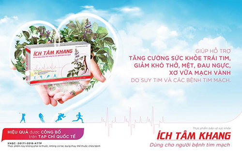 Ích Tâm Khang là sản phẩm dẫn đầu trong dòng thực phẩm chức năng tốt cho tim được nhiều người lựa chọn sử dụng.