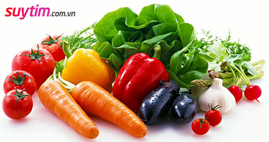 Tăng cường ăn các loại rau quả để bổ sung chất xơ và vitamin giúp ngăn cản tiến triển của bệnh hở van tim